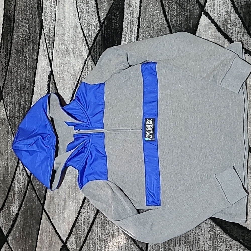 VS PINK 2016 LOGO QUARTER-ZIP HOODIE SHIRT JACKET